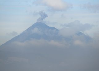 Volcano Pacaya, viewed from Guatemala City