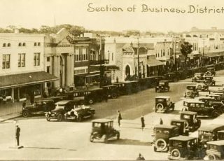 Beach Street, Downtown Daytona Beach, Looking North From Orange Avenue, late 1920s