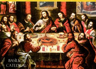 “The Last Supper” Fresco In The Basilica Cathedral Cuzco, Peru