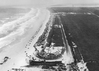 1955 Beach-Road Race on Daytona Beach, near Ponce Inlet, FL