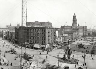 Panoramic View of Downtown Detroit, 1912