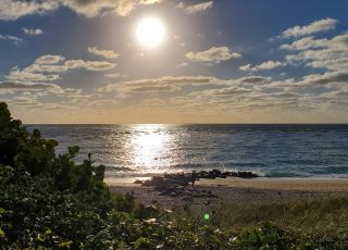 Early Morning Sun Over A Beach In Manalapan, Palm Beach County