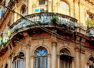 Spanish Baroque Building On Calle Obrapia, Old Havana