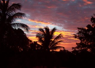 Colorful Sunset In Palenque, Southern Mexico