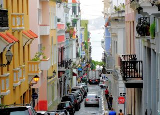 Colorful Spanish Colonial Streets, Old San Juan, PR