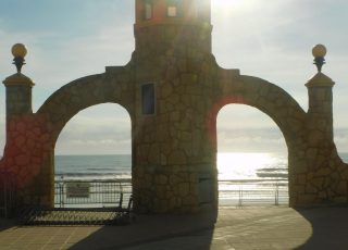 Early Morning Sun Through A Coquina Arch At Historic Daytona Beach Bandshell